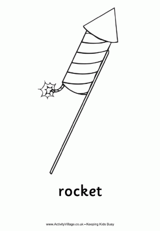 Rocket Colouring Page