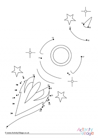 Rocket Ship Dot to Dot 3