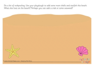 Rockpooling Playdough Mat