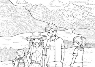 Rocky Mountains Colouring Page
