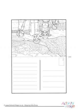Rocky Mountains Colouring Postcard
