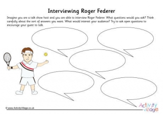 Roger Federer Interview Worksheet