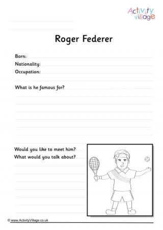 Roger Federer Worksheet