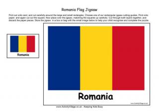 Romania Flag Jigsaw