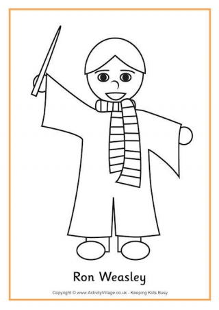 Ron Weasley Colouring Page 2