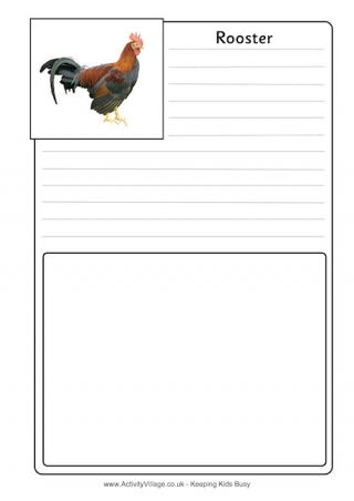 Rooster Notebooking Page