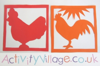 Rooster Paper Cuts