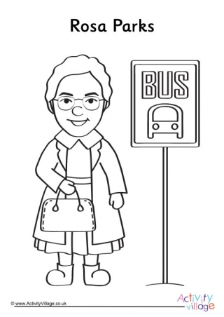 Rosa Parks Colouring Page