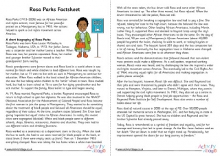 Rosa Parks Factsheet