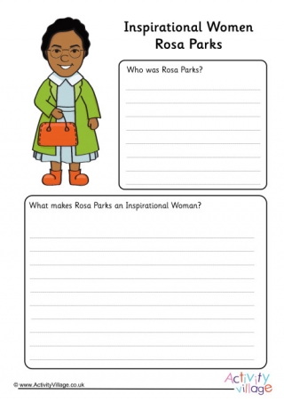 Rosa Parks Inspirational Women Worksheet