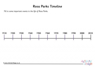 Rosa Parks Timeline Worksheet