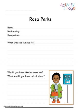 Rosa Parks Worksheet