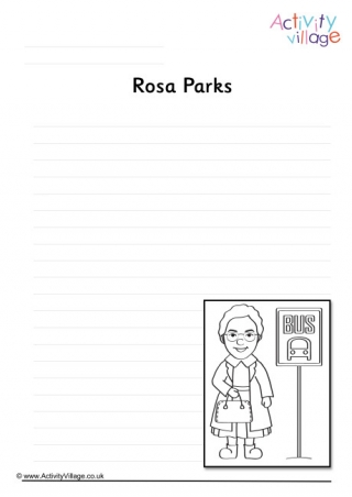 Rosa Parks Writing Page