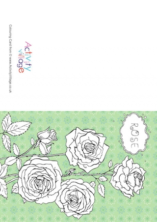 Rose Colour Pop Colouring Card