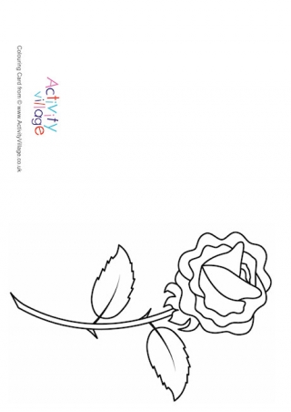 Rose Colouring Card 2