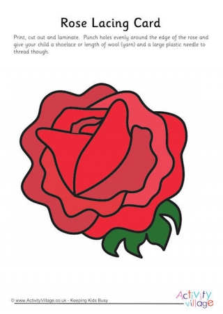 Rose Lacing Card