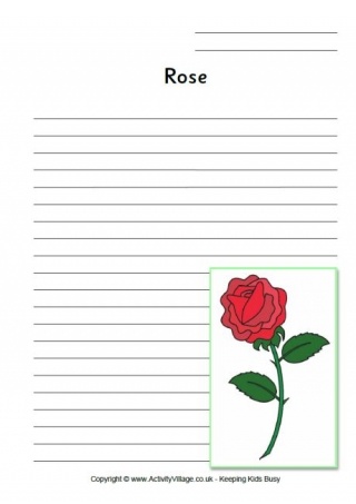 Rose Writing Page
