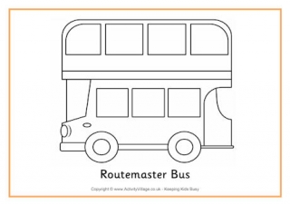 Routemaster Bus Colouring Page