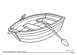 Rowing Boat Colouring Page