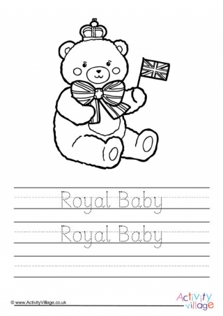 Royal Baby Handwriting Worksheet