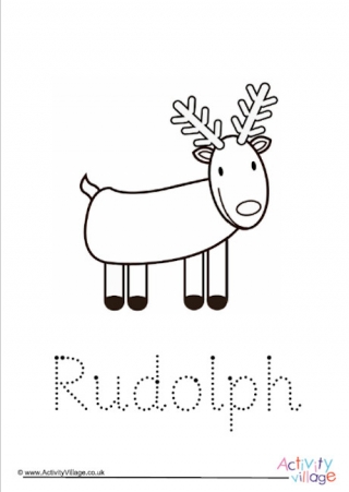 Rudolph Word Tracing