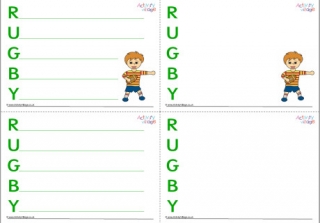 Rugby Acrostic Poem Printable 2