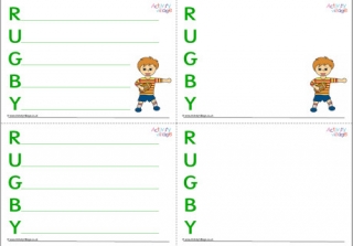 Rugby Acrostic Poem Printable 2