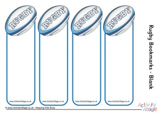 Rugby Bookmarks Blank