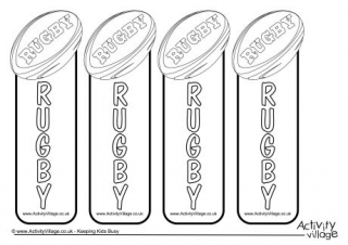 Rugby Colouring Bookmarks