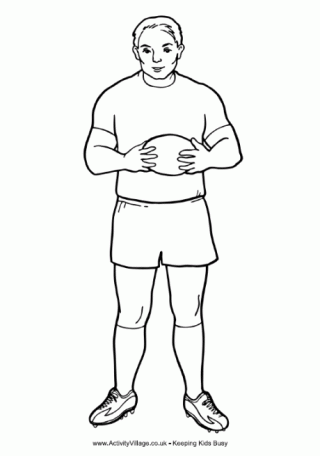 Rugby Colouring Pages