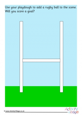 Rugby Posts Playdough Mat