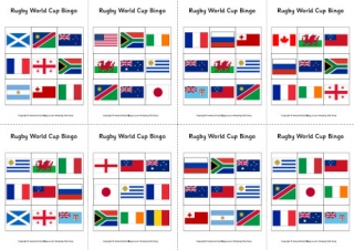 Rugby World Cup 2019 Bingo Cards