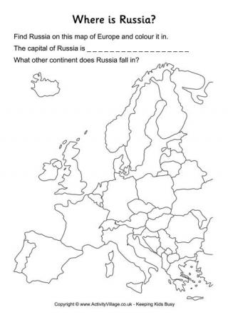 Russia Location Worksheet