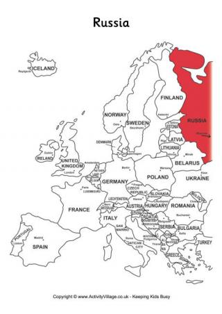 worksheet map blank Russia Worksheets