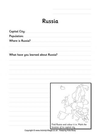 Russia Worksheet