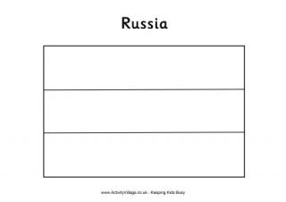 Russia Flag Colouring Page