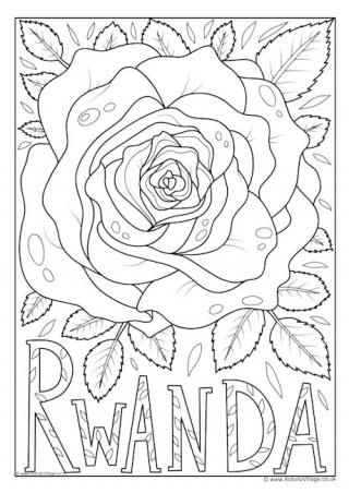 Rwanda National Flower Colouring Page