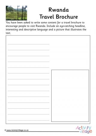 Rwanda Travel Brochure Worksheet