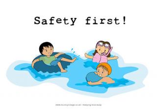 Safety First Pool Poster