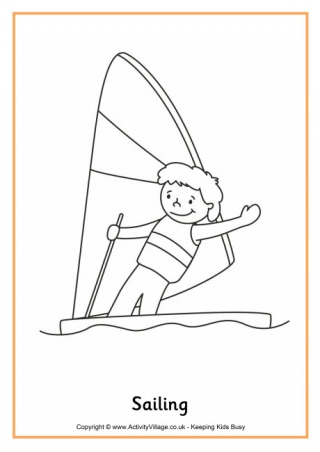 Sailing Colouring Page