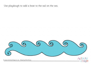 Sailing On The Sea Playdough Mat