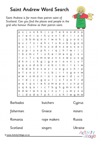 Saint Andrew Word Search