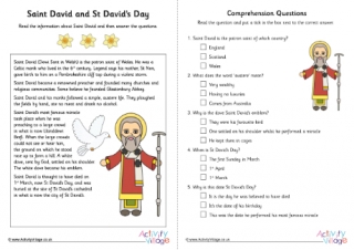 Saint David Comprehension Multiple Choice