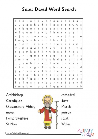 Saint David Word Search