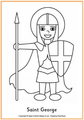 Saint George Colouring Page