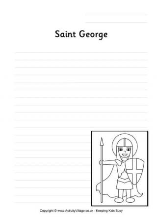 Saint George Writing Page