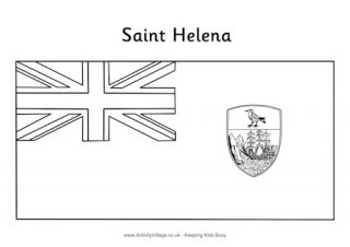 Saint Helena Flag Colouring Page