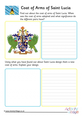 Saint Lucia Coat Of Arms Worksheet