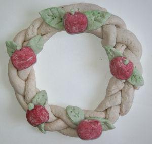 Salt Dough Apple Wreath and Name Card Holder