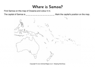 Samoa Location Worksheet